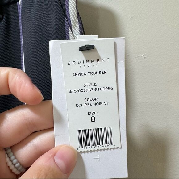 NWT Equipment Femme Arwen Striped Trousers sz 8 - Picture 8 of 9